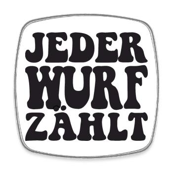 Boule Spruch Kugeln für Bouler Boccia Spiel - Viereckiger Kühlschrankmagnet - Weiß - Vorne