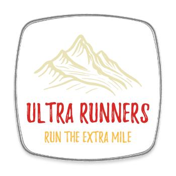 Ultra Runners Run The Extra Mile - Square fridge magnet - white - Front