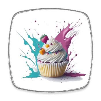 Sweet Cupcake - Square fridge magnet - white - Front