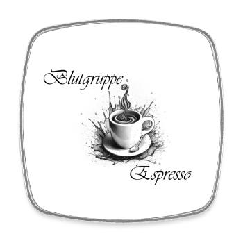 Blutgruppe espresso 2 - Viereckiger Kühlschrankmagnet - Weiß - Vorne