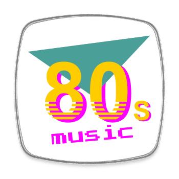 Musik der 80er Jahre - Viereckiger Kühlschrankmagnet - Weiß - Vorne