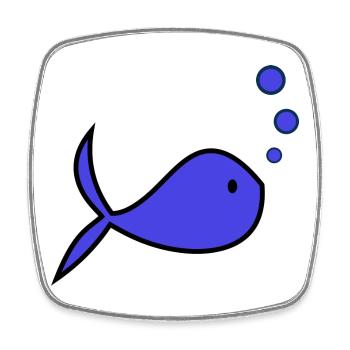 FISCH. APRILSCHERZ. FEIERTAG. SOMMER. OSTERN - Viereckiger Kühlschrankmagnet - Weiß - Vorne