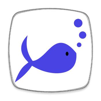 FISH. APRIL FOOL. HOLIDAY. SUMMER. HUMOR - Square fridge magnet - white - Front