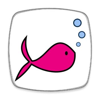 POISSON. POISSON D'AVRIL. PÂQUES. MER. VACANCES - Magnet carré - blanc - Devant