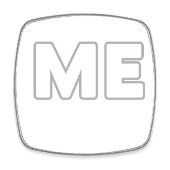 Me (dark) - Square fridge magnet - white - Front