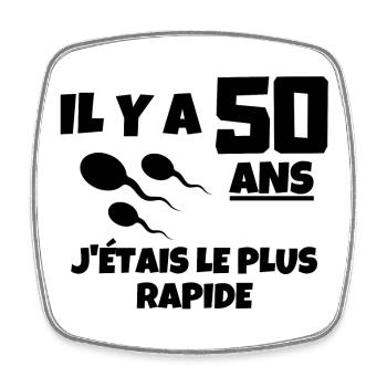 anniversaire, 50 ans, j'ai 50 ans - Magnet carré - blanc - Devant
