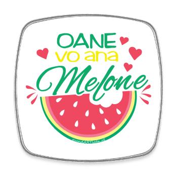 oane vo ana melon - one of a melon - Square fridge magnet - white - Front