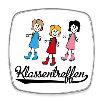 Lustiges Klassentreffen - Viereckiger Kühlschrankmagnet - Weiß - Vorne