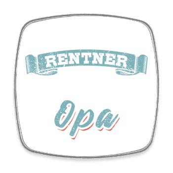 Ich bin kein Rentner ich bin Vollzeit Opa - Viereckiger Kühlschrankmagnet - Weiß - Vorne