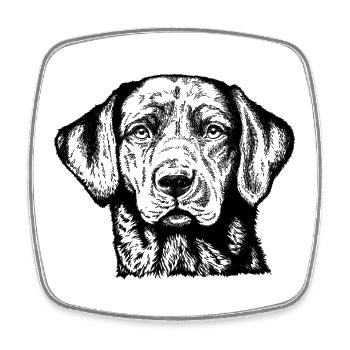 Labrador Retriever Portrait - Viereckiger Kühlschrankmagnet - Weiß - Vorne