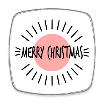 WEIHNACHTEN. ALLES GUTE ZUM NEUEN JAHR. SAINT SYLVESTER. NEUJAHR. - Viereckiger Kühlschrankmagnet - Weiß - Vorne