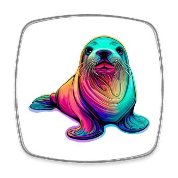 Seal - Square fridge magnet - white - Front