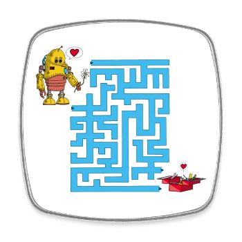 Das Labyrinth der Liebenden - Viereckiger Kühlschrankmagnet - Weiß - Vorne