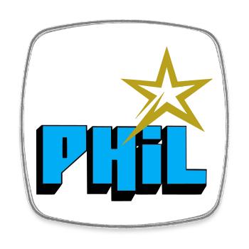 Phil - Square fridge magnet - white - Front