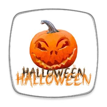 Halloween - Magnet carré - blanc - Devant