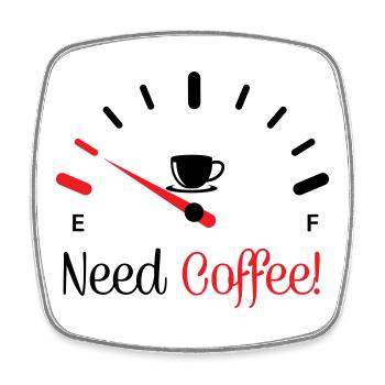 Need Coffee 1 - Square fridge magnet - white - Front