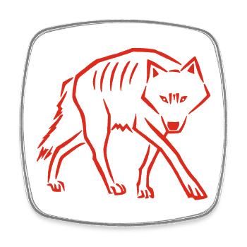 Rücktritt (Rot) - Viereckiger Kühlschrankmagnet - Weiß - Vorne