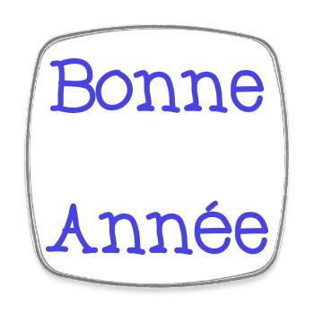 BONNE ANNEE. NOËL. ANNEE. ANNIVERSAIRE. RETRAITE. - Magnet carré - blanc - Devant