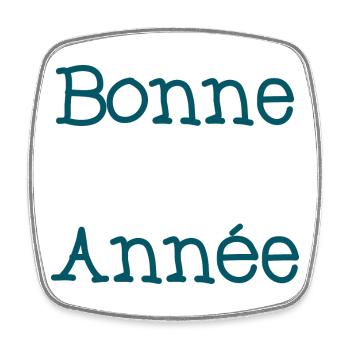 BONNE ANNEE. SAINT SYLVESTRE. NOUVELLE ANNÉE - Magnet carré - blanc - Devant