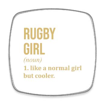 Rugby Girl Funny Quote - Square fridge magnet - white - Front