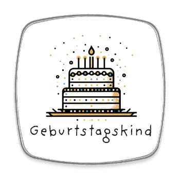 geburtstagskind geburtstag party feier my day - Viereckiger Kühlschrankmagnet - Weiß - Vorne