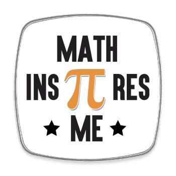 Pi Day - Mathe inspiriert mich - Viereckiger Kühlschrankmagnet - Weiß - Vorne