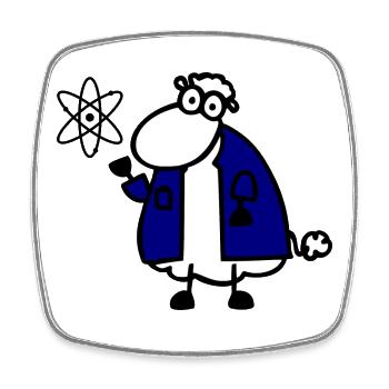 Physics - Square fridge magnet - white - Front
