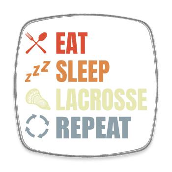 Vintage Lacrosse Schedule - Square fridge magnet - white - Front