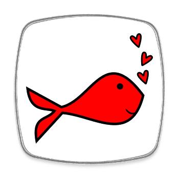 HERZ. HERZ. VALENTINSTAG. LIEBE. LIEBE. PAAR. - Viereckiger Kühlschrankmagnet - Weiß - Vorne