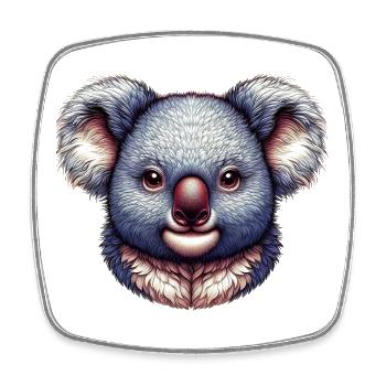 Koala - Square fridge magnet - white - Front