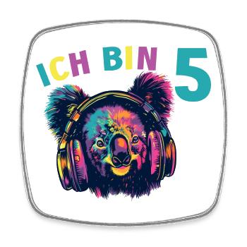 Koalabär Koalabären Koala 5 Geburtstag 5 Jahre - Viereckiger Kühlschrankmagnet - Weiß - Vorne