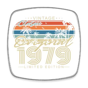 Original 1979 Vintage Vintage anniversaire rétro - Magnet carré - blanc - Devant