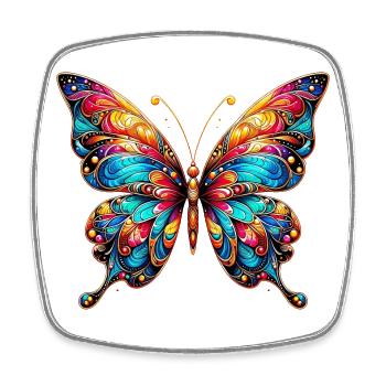 Butterfly - Square fridge magnet - white - Front