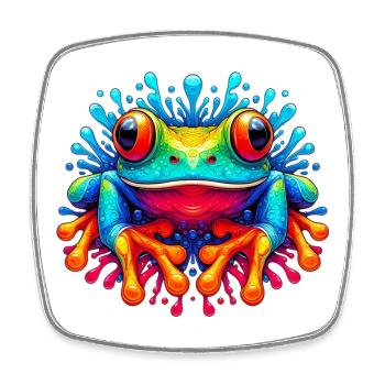 Grenouille - Magnet carré - blanc - Devant