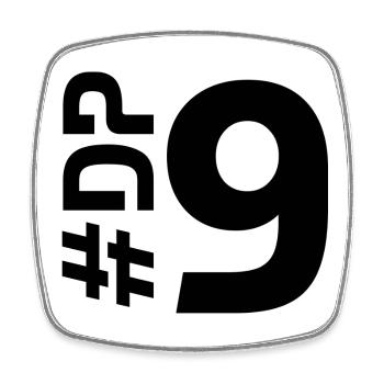 DP9-KARTON - Viereckiger Kühlschrankmagnet - Weiß - Vorne