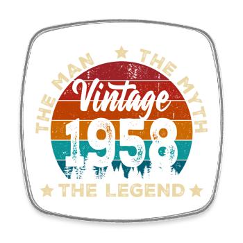 Vintage 1958 Legend Circle - Square fridge magnet - white - Front