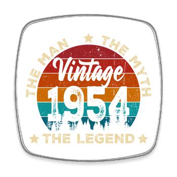 Vintage 1954 Legend Logo - Square fridge magnet - white - Front