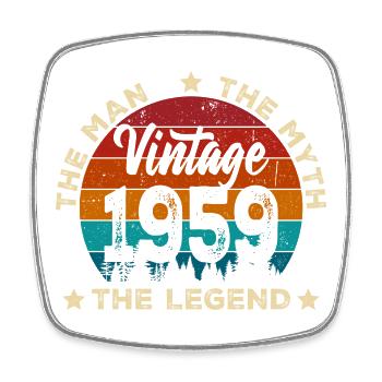 Vintage 1959 Legend - Square fridge magnet - white - Front