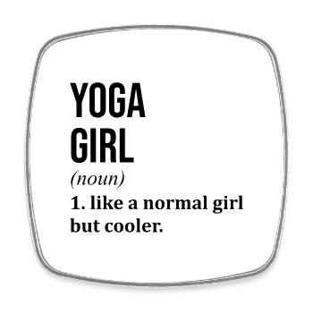 Yoga Yoga Yoga - Viereckiger Kühlschrankmagnet - Weiß - Vorne