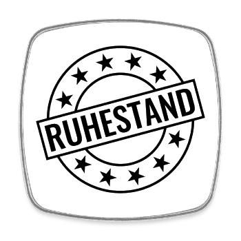 Ruhestand - Viereckiger Kühlschrankmagnet - Weiß - Vorne