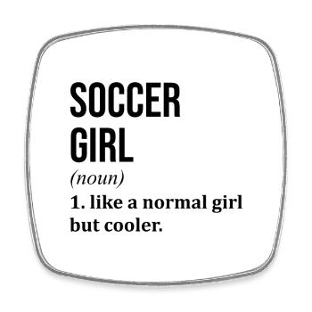 Soccer - Square fridge magnet - white - Front