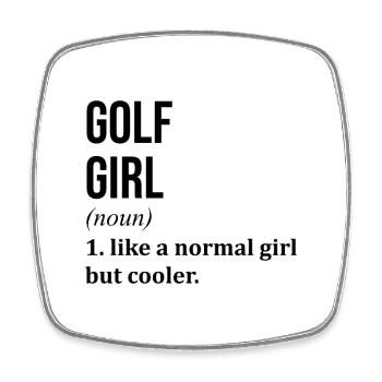 Golf - Viereckiger Kühlschrankmagnet - Weiß - Vorne