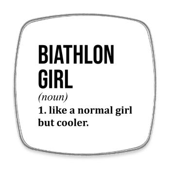 Biathlon - Square fridge magnet - white - Front