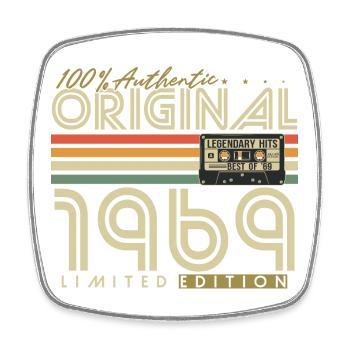 Original 1969 Vintage Vintage anniversaire rétro - Magnet carré - blanc - Devant