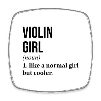 Violin - Square fridge magnet - white - Front