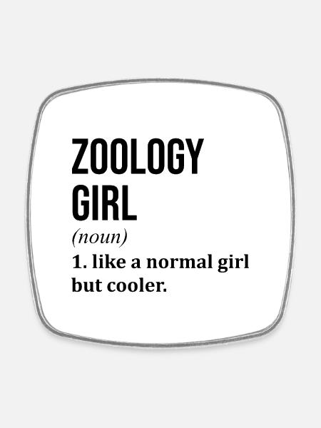 Zoology Zoology Zoology - Square fridge magnet - white