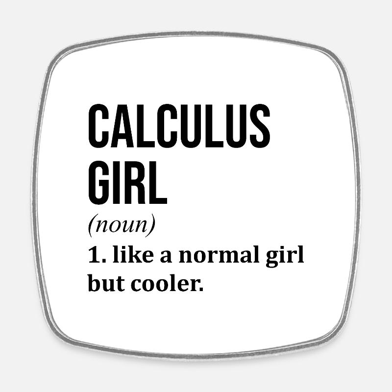 Calculus - Square fridge magnet - white