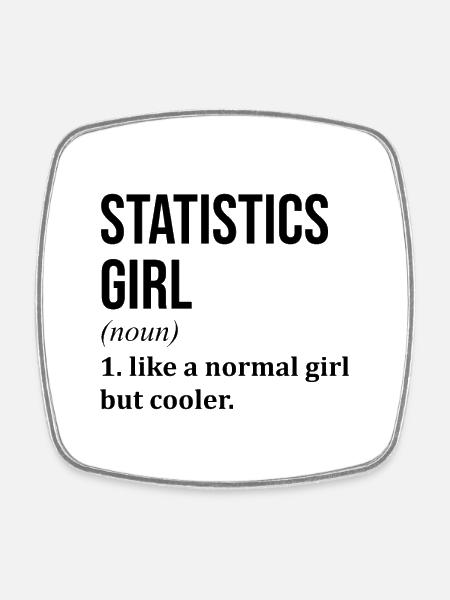 Statistics Statistics Statistics - Square fridge magnet - white