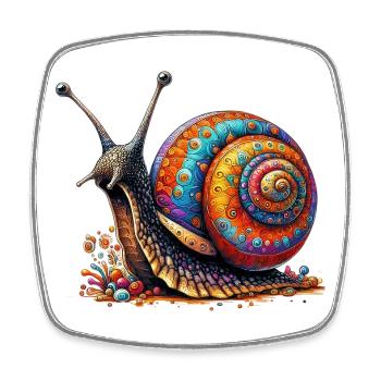 Snail - Square fridge magnet - white - Front