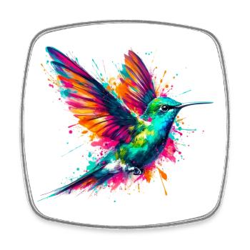 Hummingbird - Square fridge magnet - white - Front